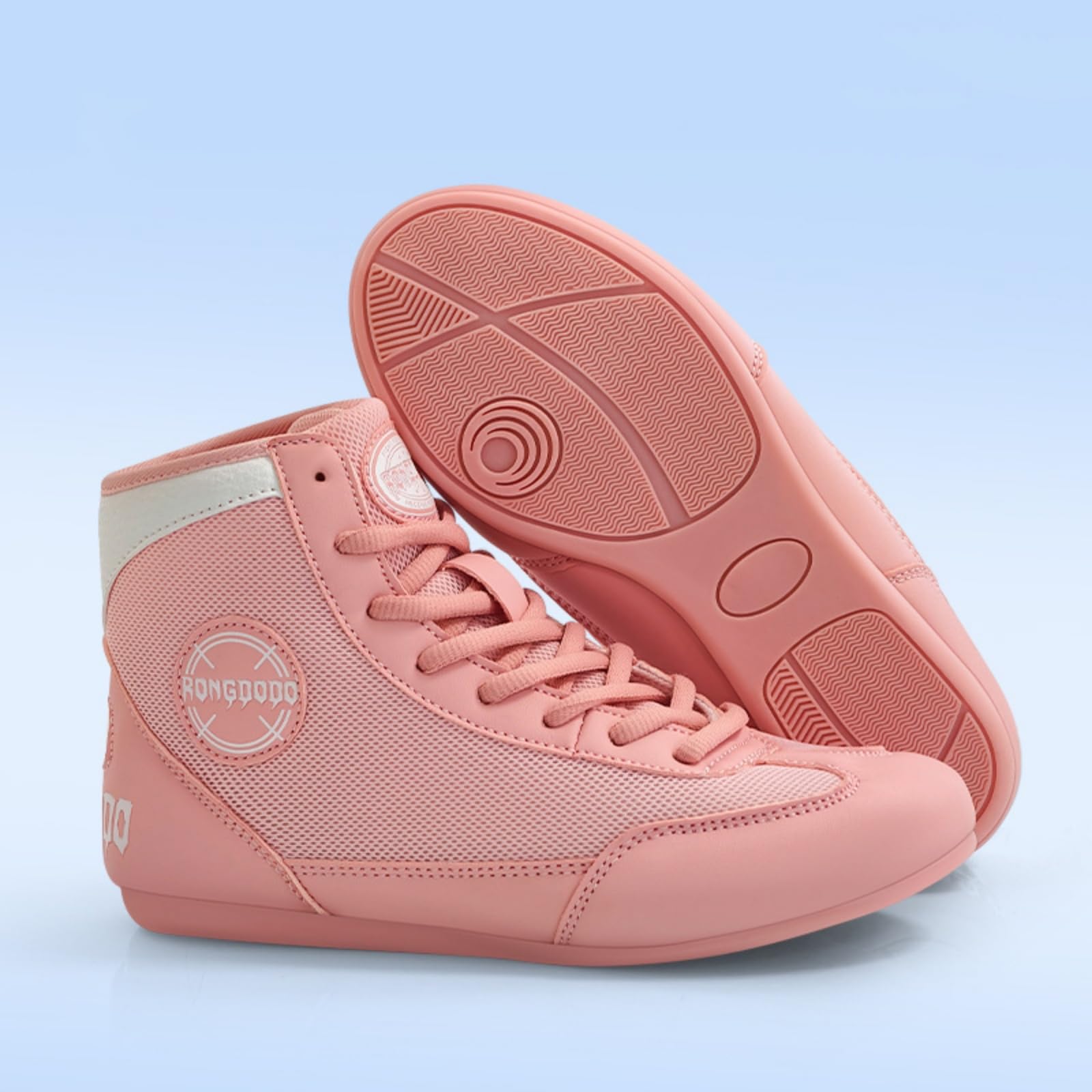 Zapatillas Boxeo Hombre Mujer Zapatillas Lucha Botas Fitness Caña Alta Planas Antideslizantes Zapatillas Halterofilia Powerlifting para Jóvenes