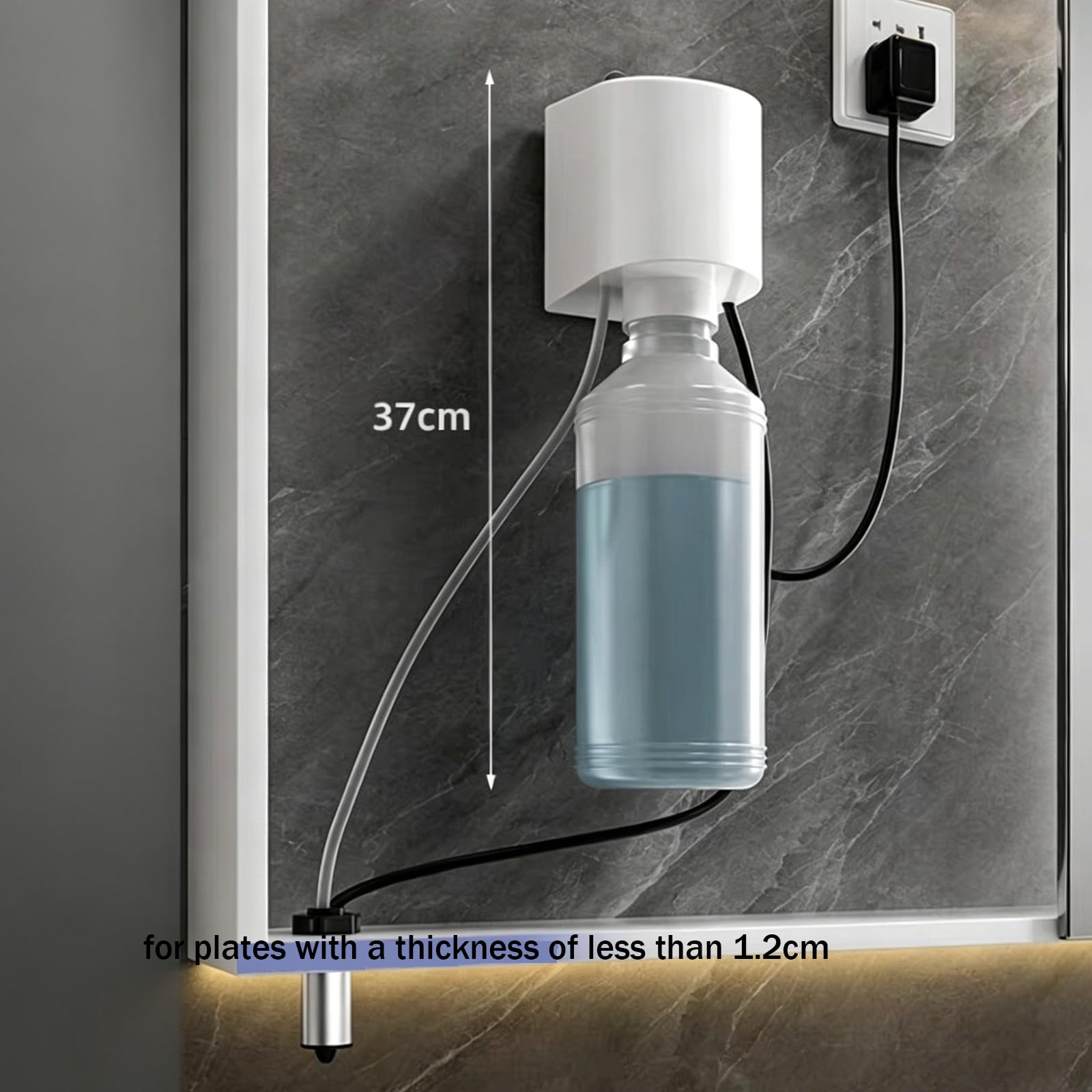 Dispenser Automatico di Sapone, Dispenser di Detersivo per Piatti Senza Contatto, A Parete, capacità 500 Ml/1000 Ml, con Sensore A Infrarossi, per Specchi E Mobili da Bagno Split-1000ml