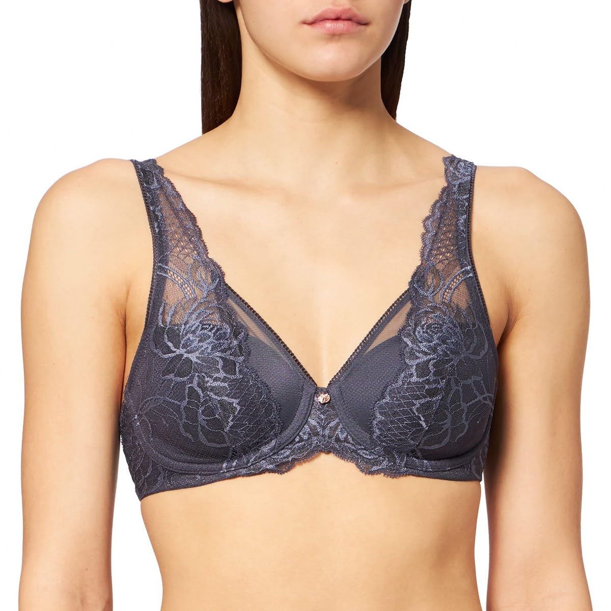 Triumph Wild Peony Florale Wp, Molded Bra Women's, Pebble Grey, 38DD