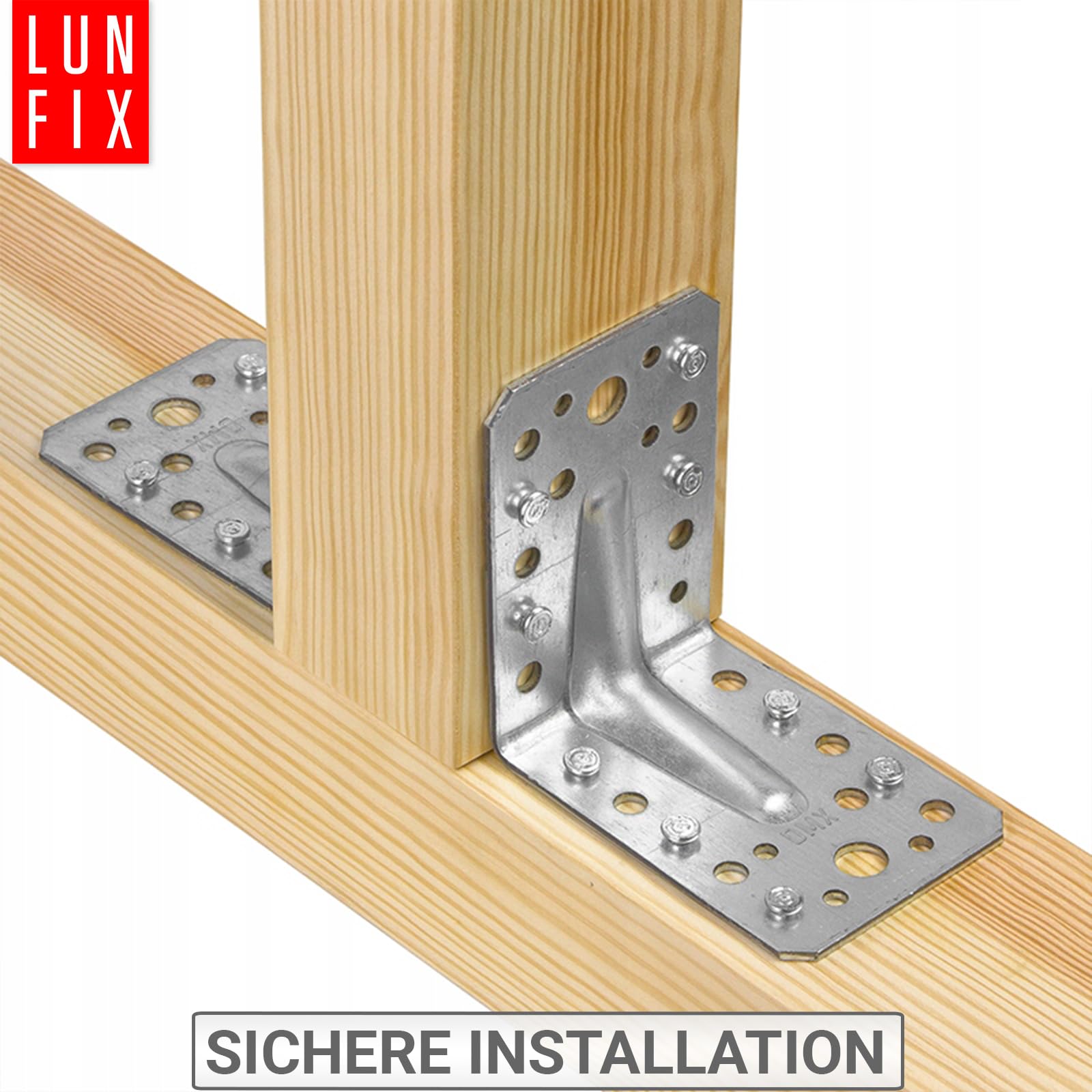 Lun Fix Staffe angolari 70x70x55 mm 20 szt. ocynkowane 1,5 mm 90°