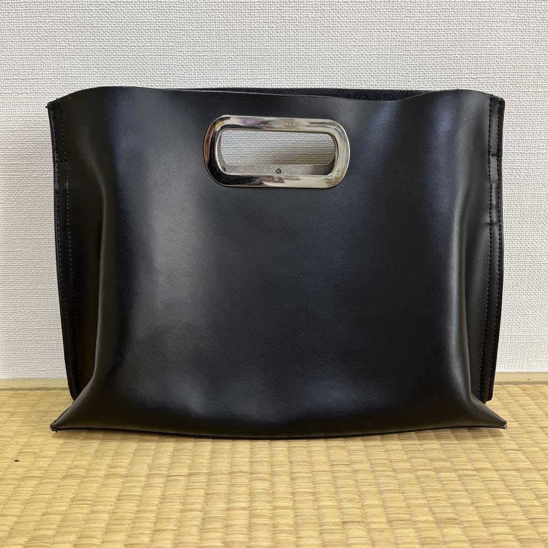 Amazon.co.jp: ブラック ドレープレザートートバッグまとめMB  