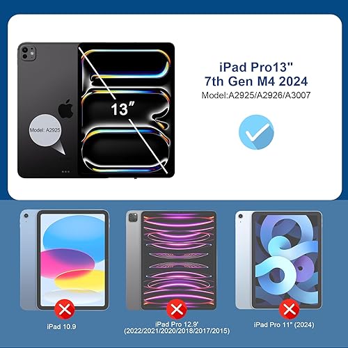 Miniatura 9 de SIBEITU Paquete de 2 protectores de pantalla para iPad Pro de 12.9 pulgadas, película de vidrio templado transparente HD de dureza 9H compatible con