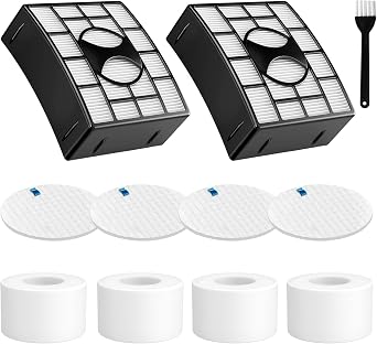Replacement Filters for Shark Rotator DuoClean Powered Lift Away Speed NV680 NV681 NV682 NV683 NV800 NV801 NV803 UV810, Compare to Part # XFF680 & XHF680, 2 HEPA + 4 Foam & Felt Filters