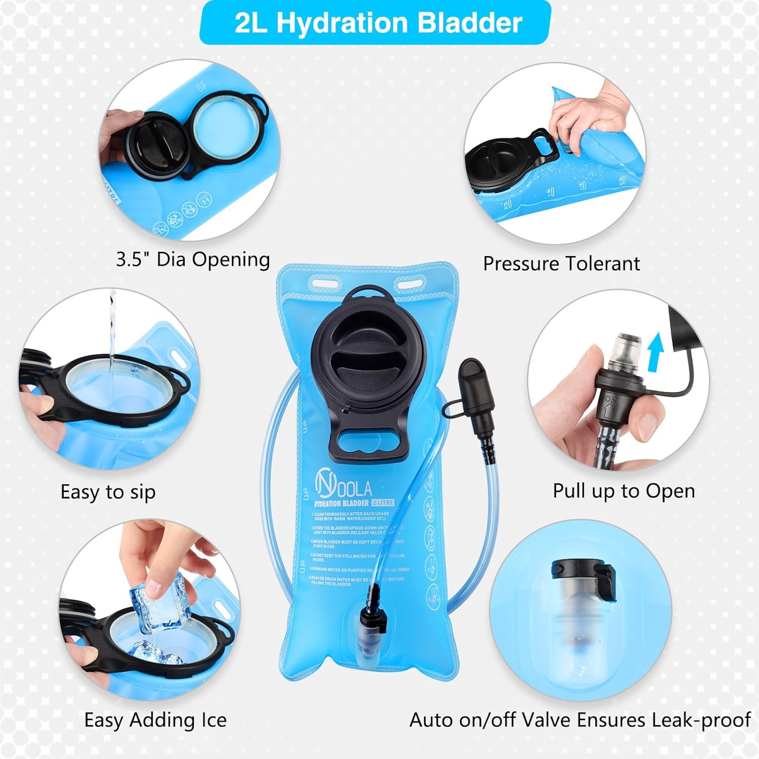 NOOLA Rave Hydration Backpack, Water Backpack with 2L Water Bladder, Festival Essential Accessories for Women Men