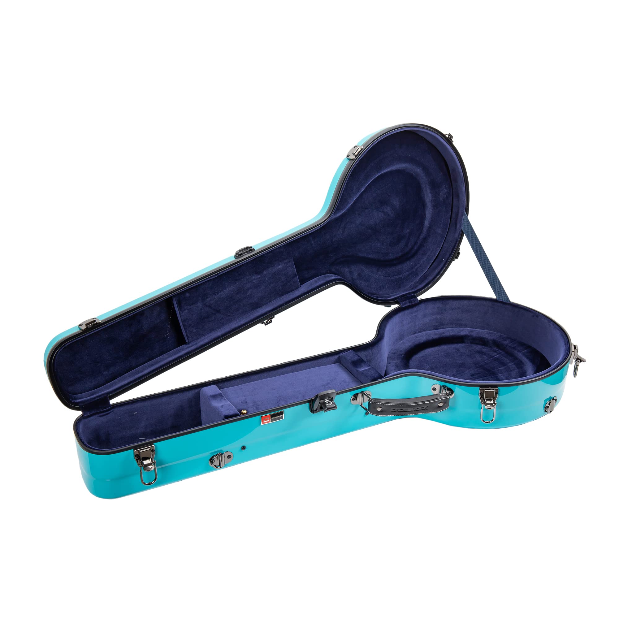 CrossrockFiberglass Case for Mastertone Banjo with Removable Shoulder Straps-Mint Blue(CRF2020MBJMB)