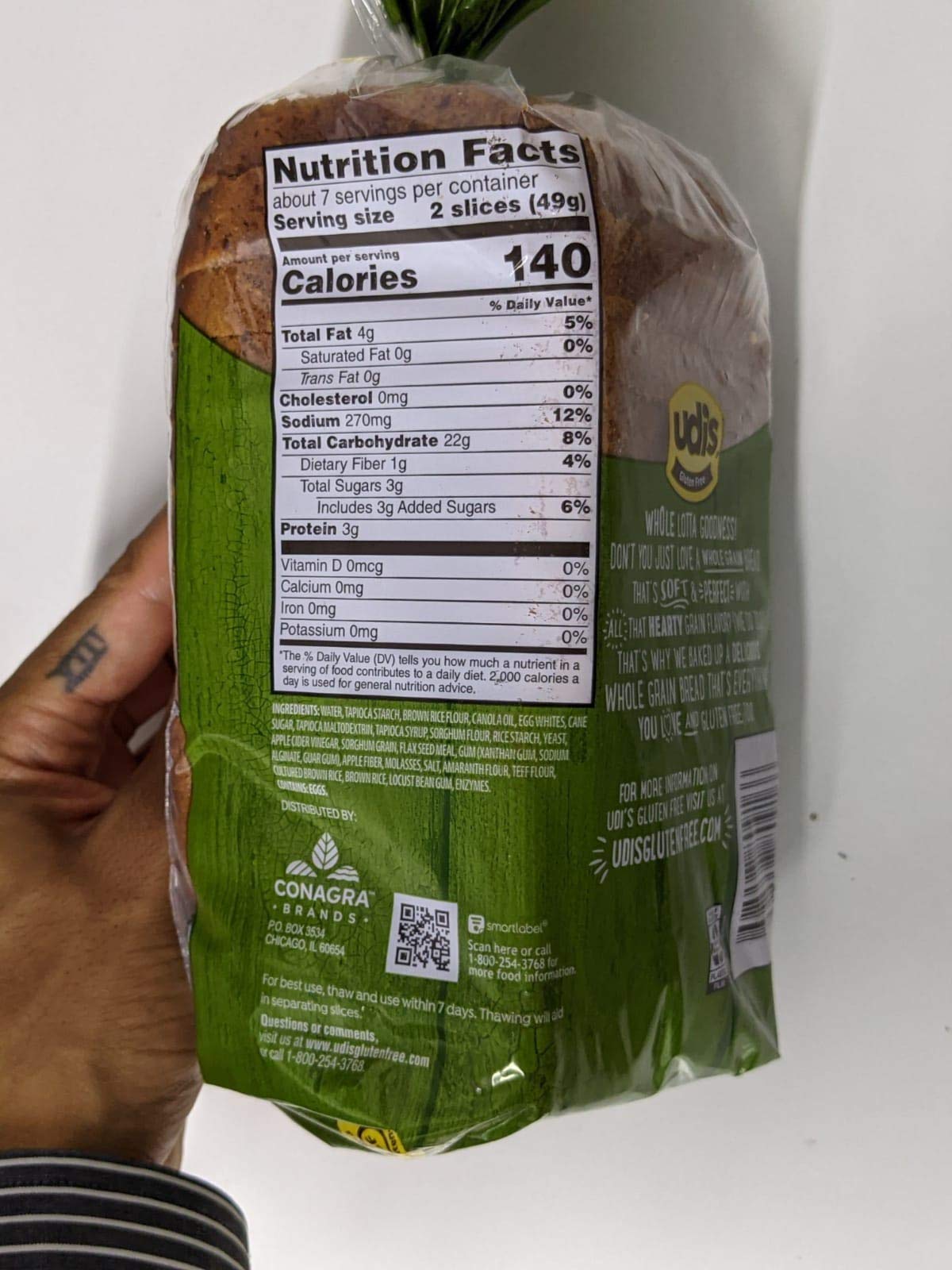 Udi's Gluten Free Delicious Multigrain Sandwich Bread, 12