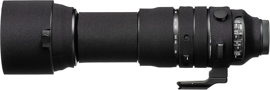 easyCover Neoprene Lens Protection Camouflage Cover Compatible with Sigma 150-600mm F5-6.3 DG DN OS Sports Sony E Black