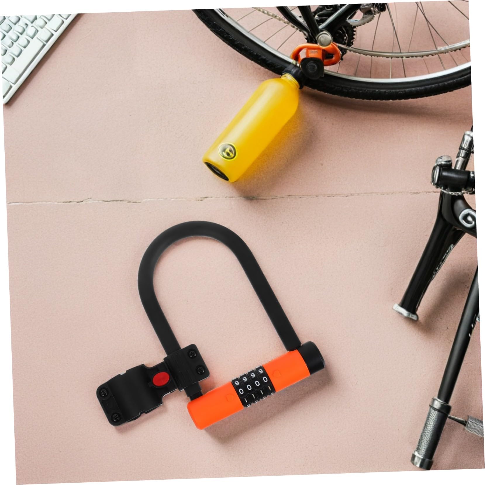 ERINGOGO Lucchetto a U per Bicicletta con Combinazione Cifre Resettable Blocco Antifurto per E-bike Scooter e Cancelli Sicurezza Resistente per Mountain e Strada