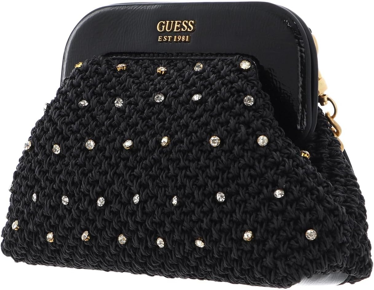 GUESS Women's Sicilia Small Frame Clutch Bag, BLA