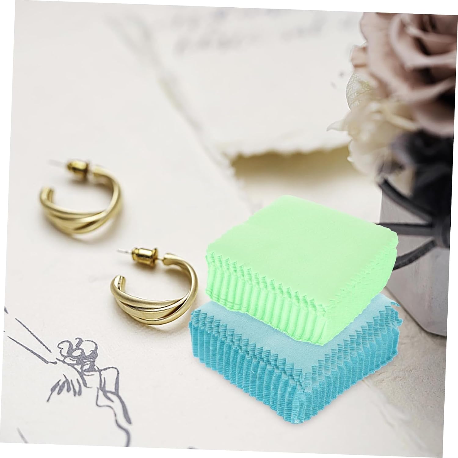 Holibanna 150pcs Jewelry Cleaning Cloths Polishing Cloth for Jewelry Multi-Purpose Reusable for Necklaces Watches and More Random Colors