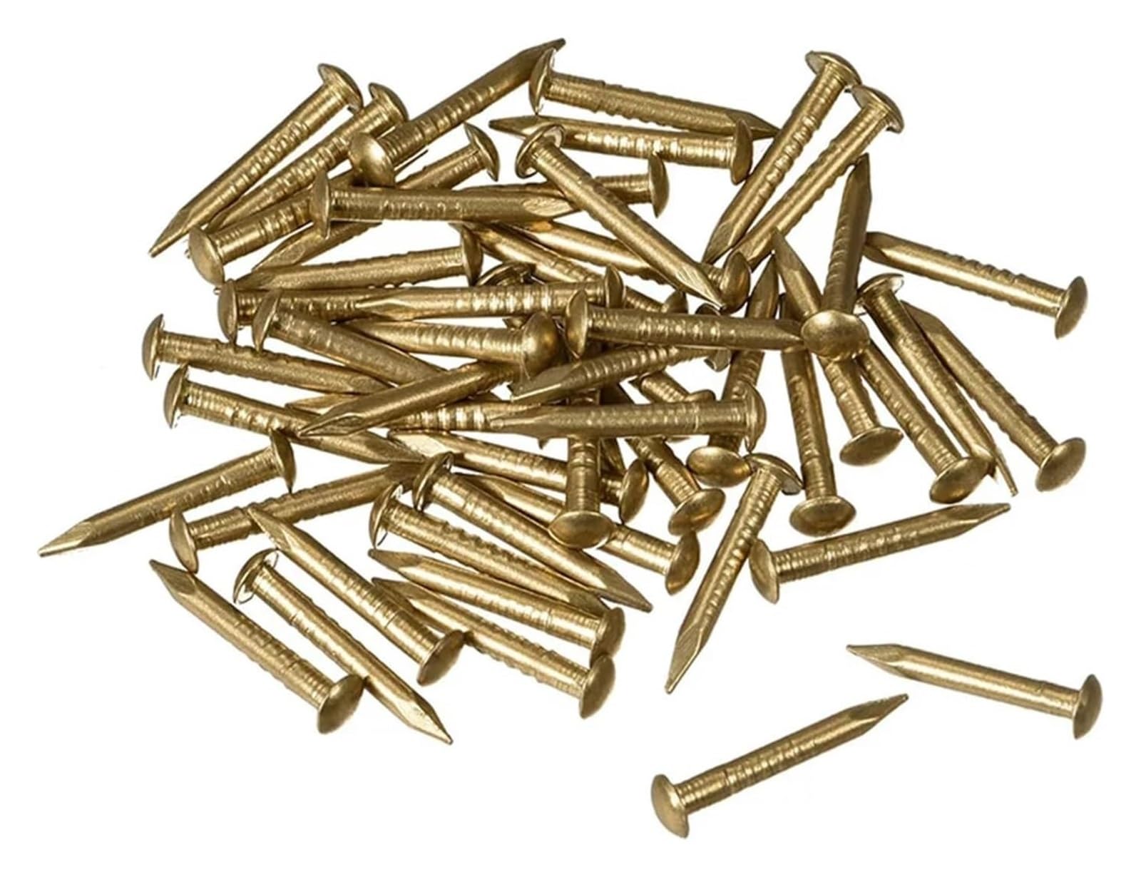 Małe gwoździe mosiężne, 100 szt. 1,5 x 12 mm Mosiężne małe miniaturowe okrągłe główki Małe gwoździe mosiężne do majsterkowania