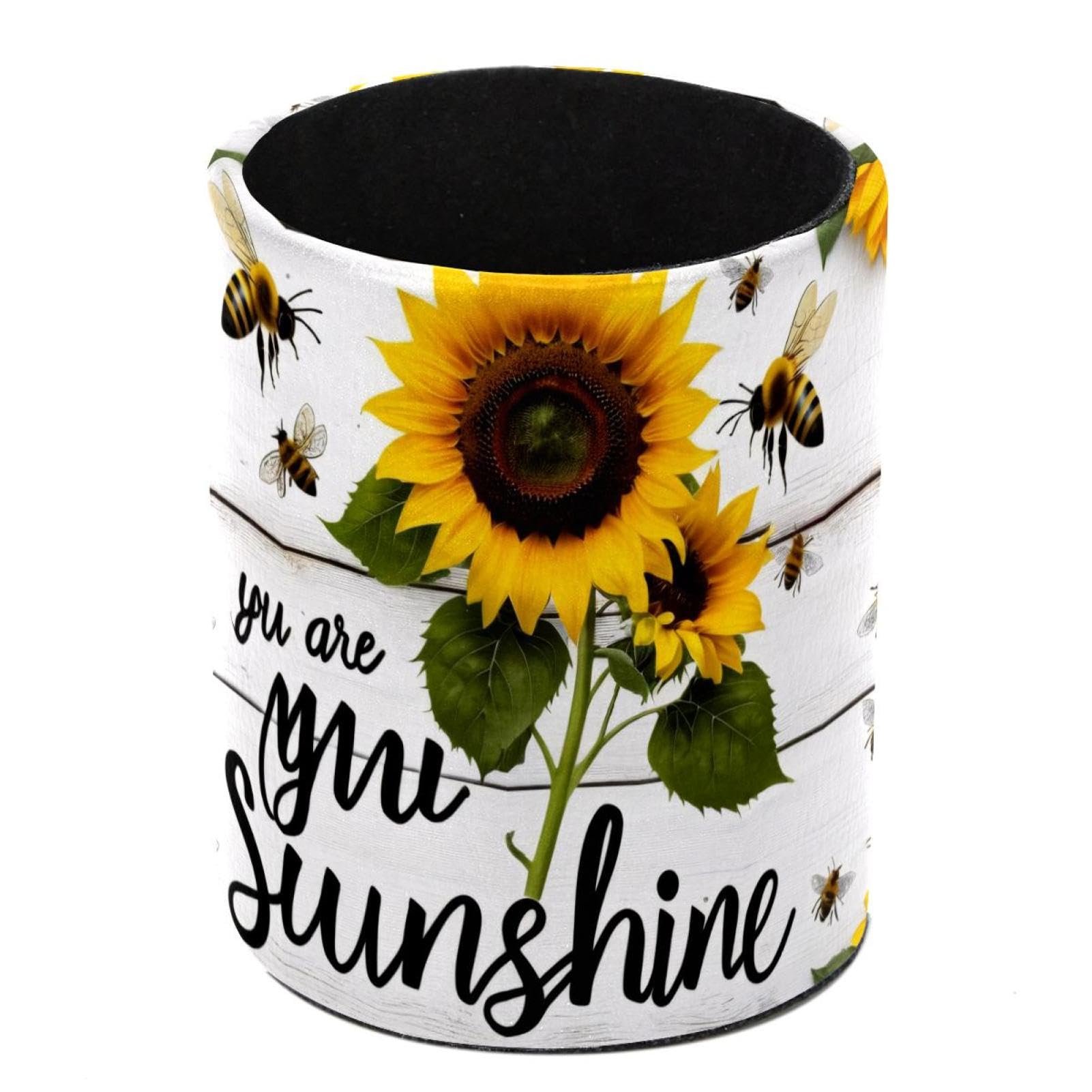 FWJZDSP Pen Pencil Holder for Desk, You Are My Sunshine Sunflowers Pen Organizer Desktop Supplies and Accessories for Women Girls, Pen Cup Pencil Caddy for Office Home Art Supply