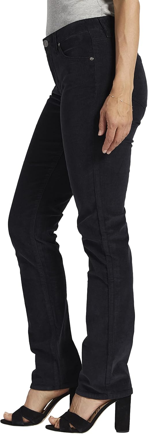 JAG Jeans Women's Petite Ruby Mid Rise Straight Leg Pants, Black, 14 Petite - Image 2