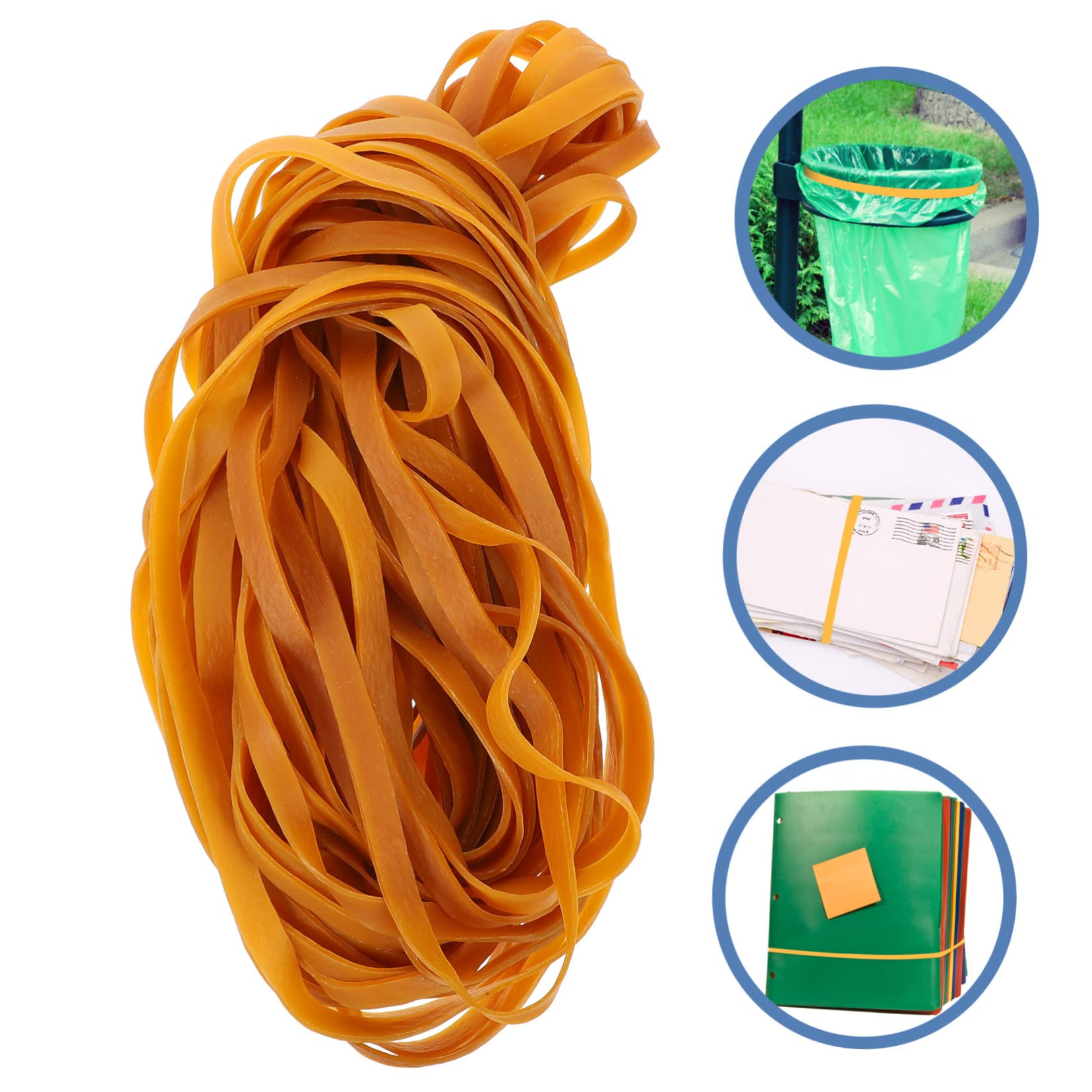 45 Stück Gelbe Gummibänder 10mm Breite, Robuste Elastische Bindungsbänder