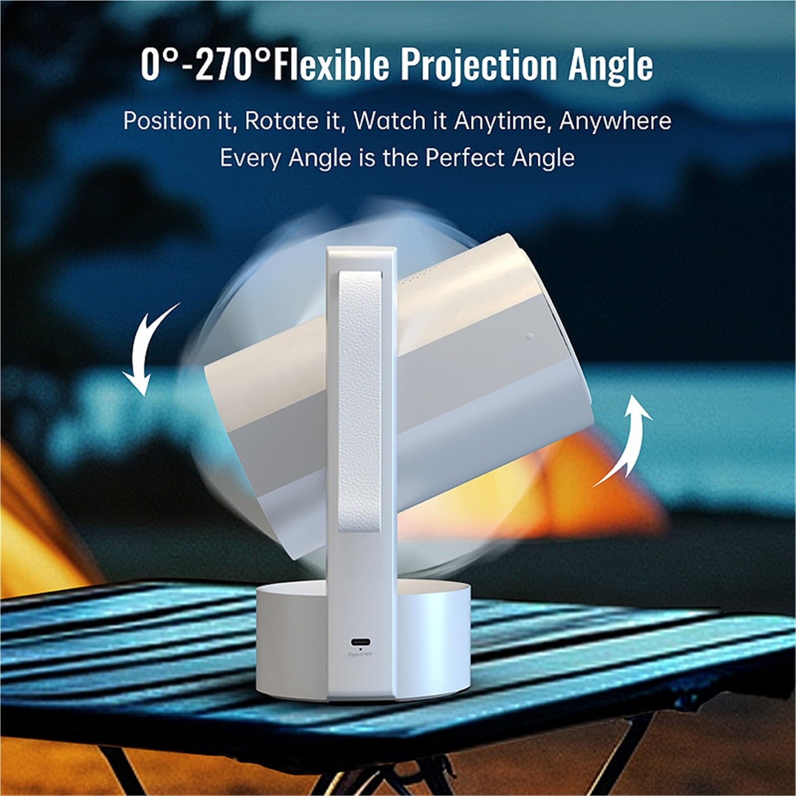 Przenośny Projektor, Inteligentny Projektor LED Full HD 1080P Do Kina Domowego Z Funkcją Automatycznego