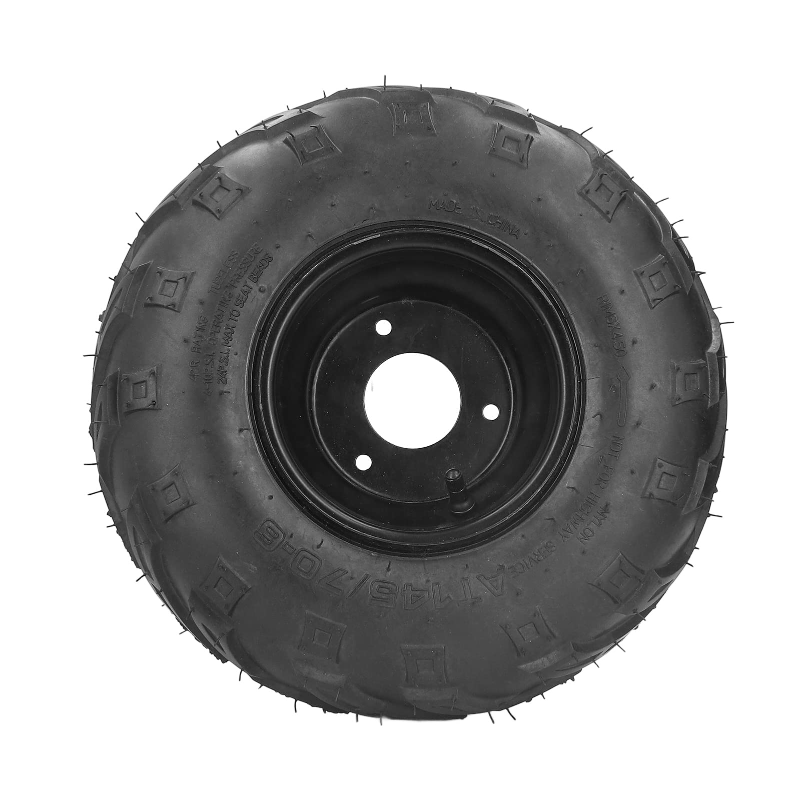 Voluxe Pneumatico 145/70-6, Pneumatico Flessibile in Lega d'Acciaio ATV Tubeless Gomma Universale per Go Kart UTV Quad Bike 4 Ruote
