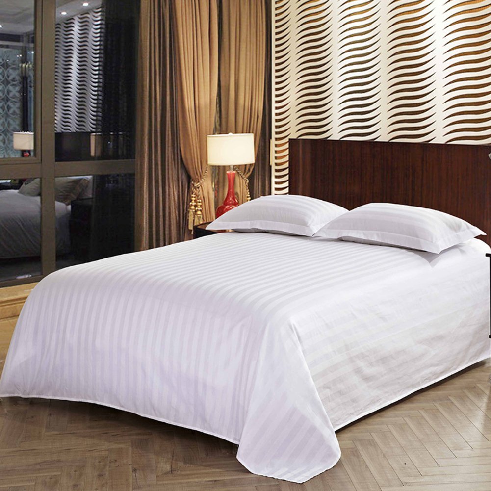 Lit simple et double habille du drap satin crypte A 260x270cm pour des nuits sereines en hiver