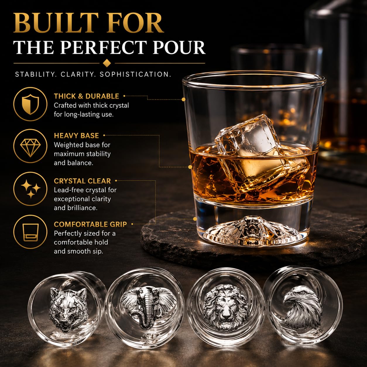 Animal Pattern Shot Glasses - Set of 4 -7 Animal Pattern Shot Glasses - Set of 4 -7