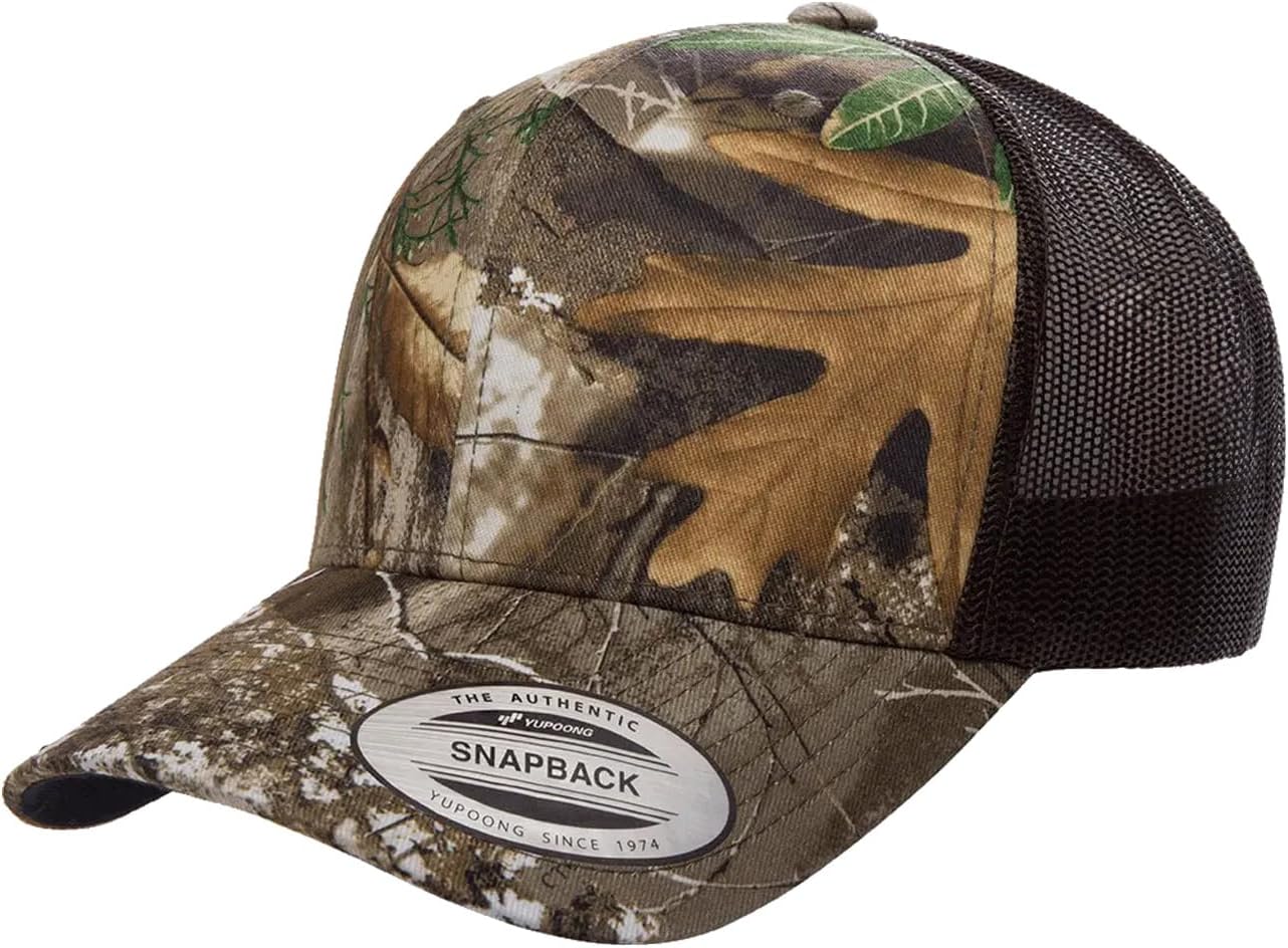 Joe's USA 6606 Six‑Panel Mesh Back Snapback Trucker Cap – Adjustable, Bulk Blank Hats for Customization