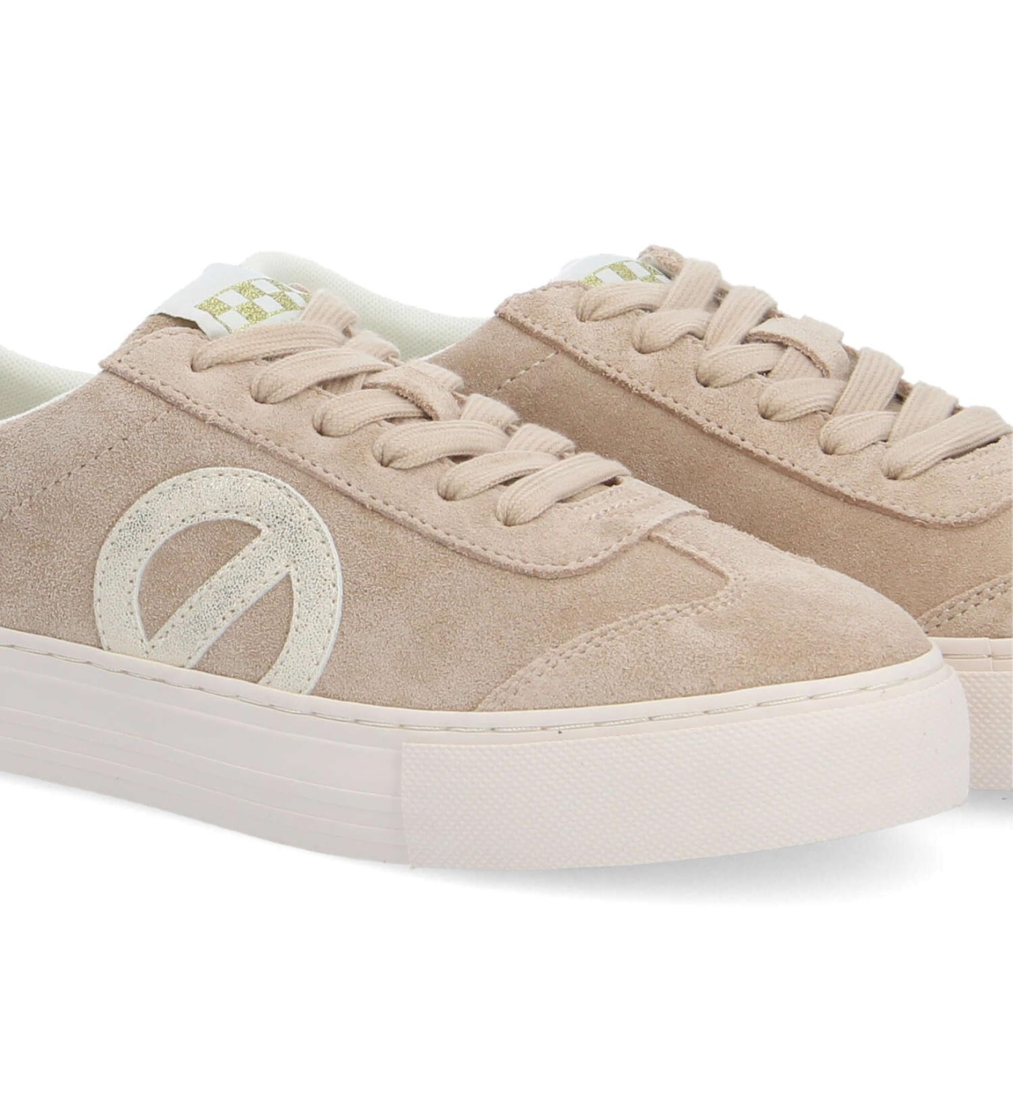 NO NAME Sneakers in Pelle Beige con Punta arcuata