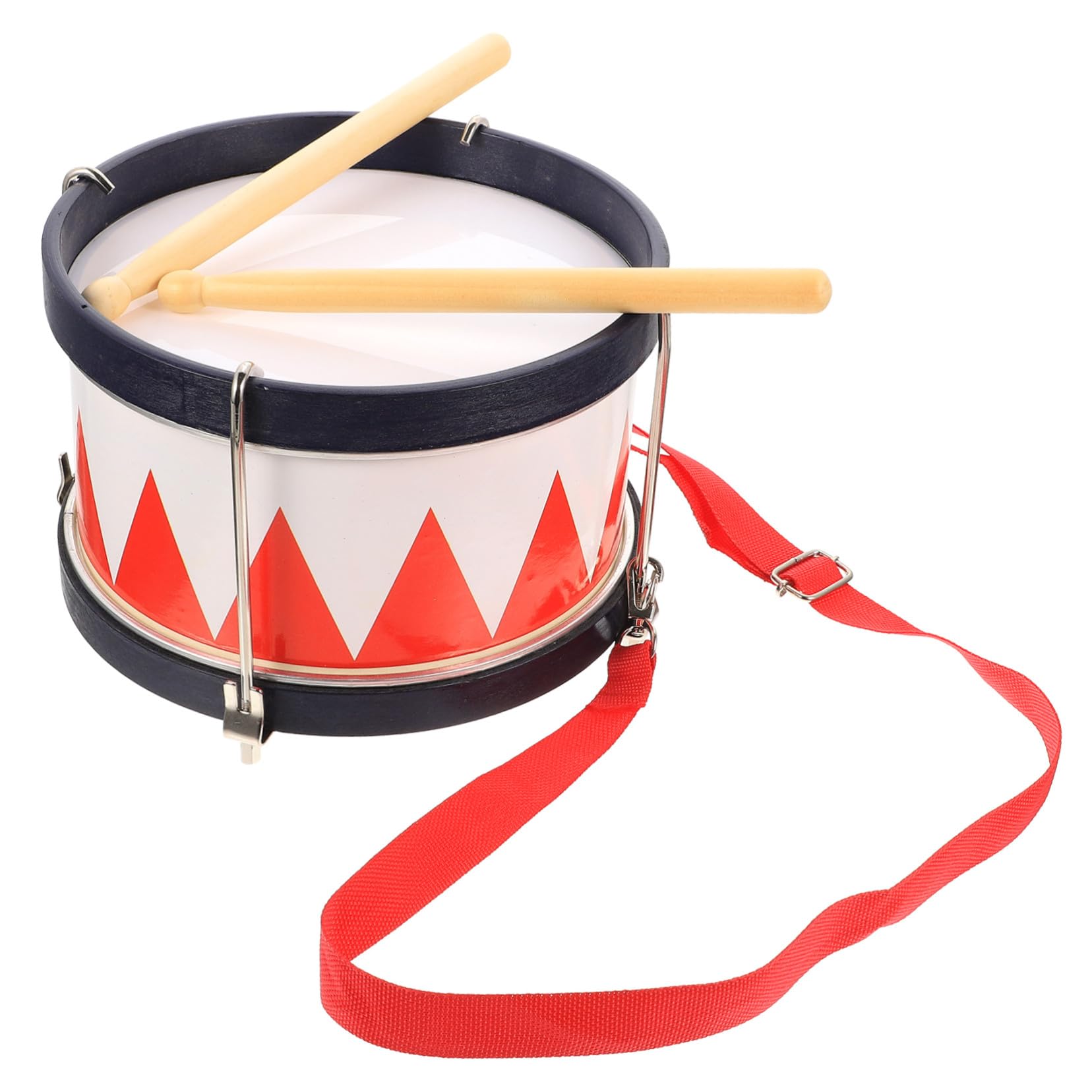 Mikinona Kit de Caja de Percusión Rojo para Niños Baquetas de Madera y Metal, Instrumento Musical para Fortalecer la Relación Familiar y Atraer la Atención Infantil Color