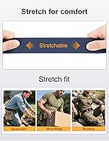 Vista 44 de JUKMO Cinturón táctico de liberación rápida, trabajo militar de 1.5 pulgadas, cinturón de senderismo con hebilla de cinturón de seguridad resistente