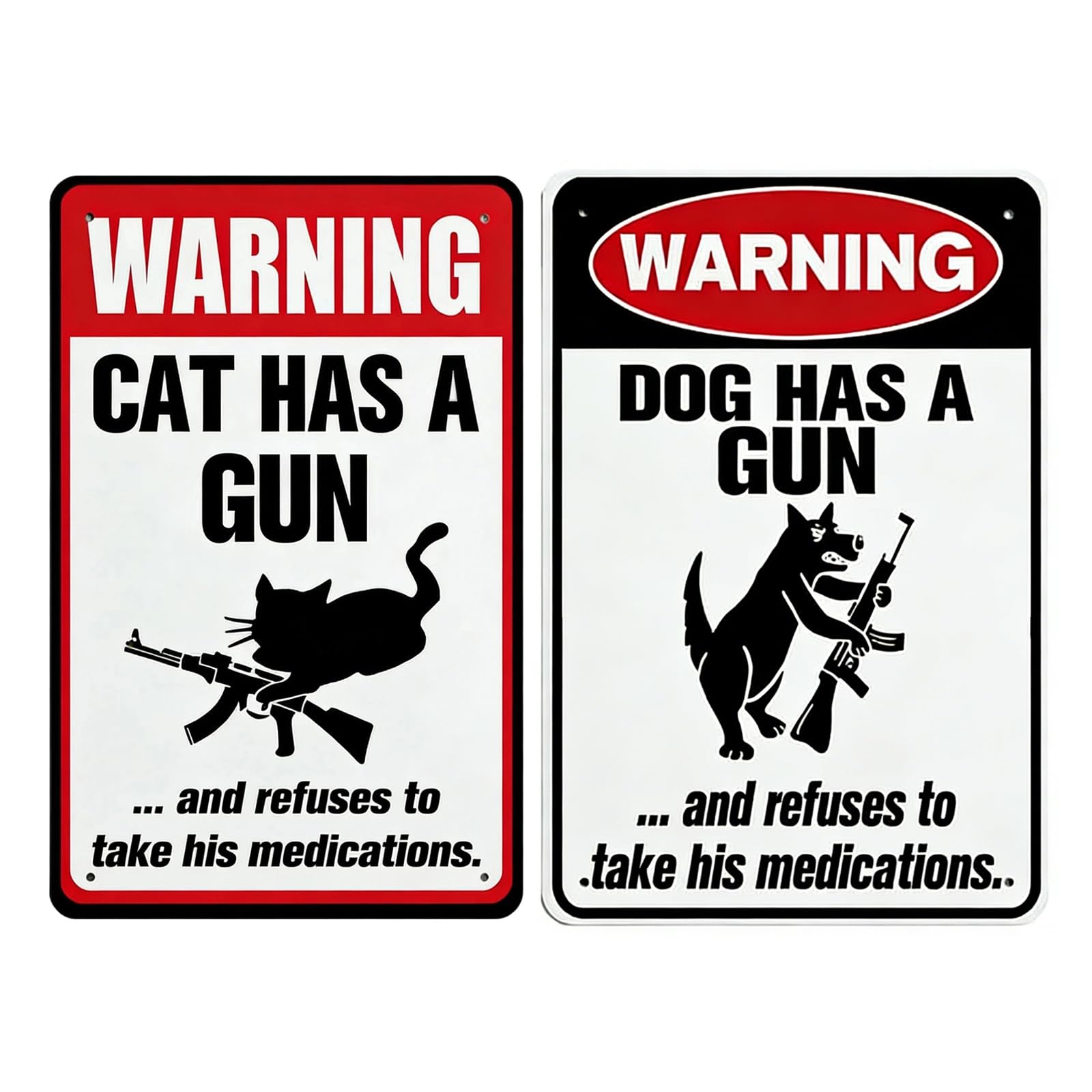 CAZSTYK Metal Wall Art Sign for Pet Dog Enthusiasts Funny Lover Humor Waterproof and Mounting Holes Bold Font
