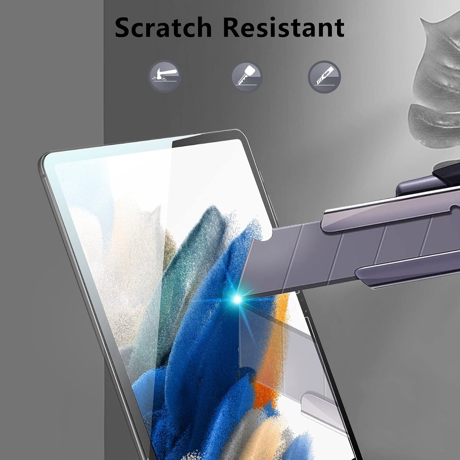 [2 Pack] Benazcap Screen Protector for Galaxy Tab A8 (2022 Released), High Definition/9H Hardness Tempered Glass Screen Protector for Samsung Galaxy Tab A8 10.5 Inch (SM-X200/X205/X207)