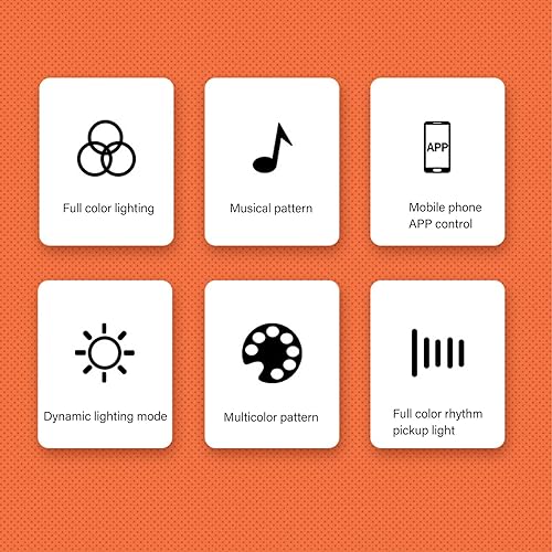 Miniatura 2 de Luces interiores para automóvil, 2 lámparas magnéticas de ritmo RGB, 32 bits que cambian de color, control de aplicación, luz de ritmo LED de música