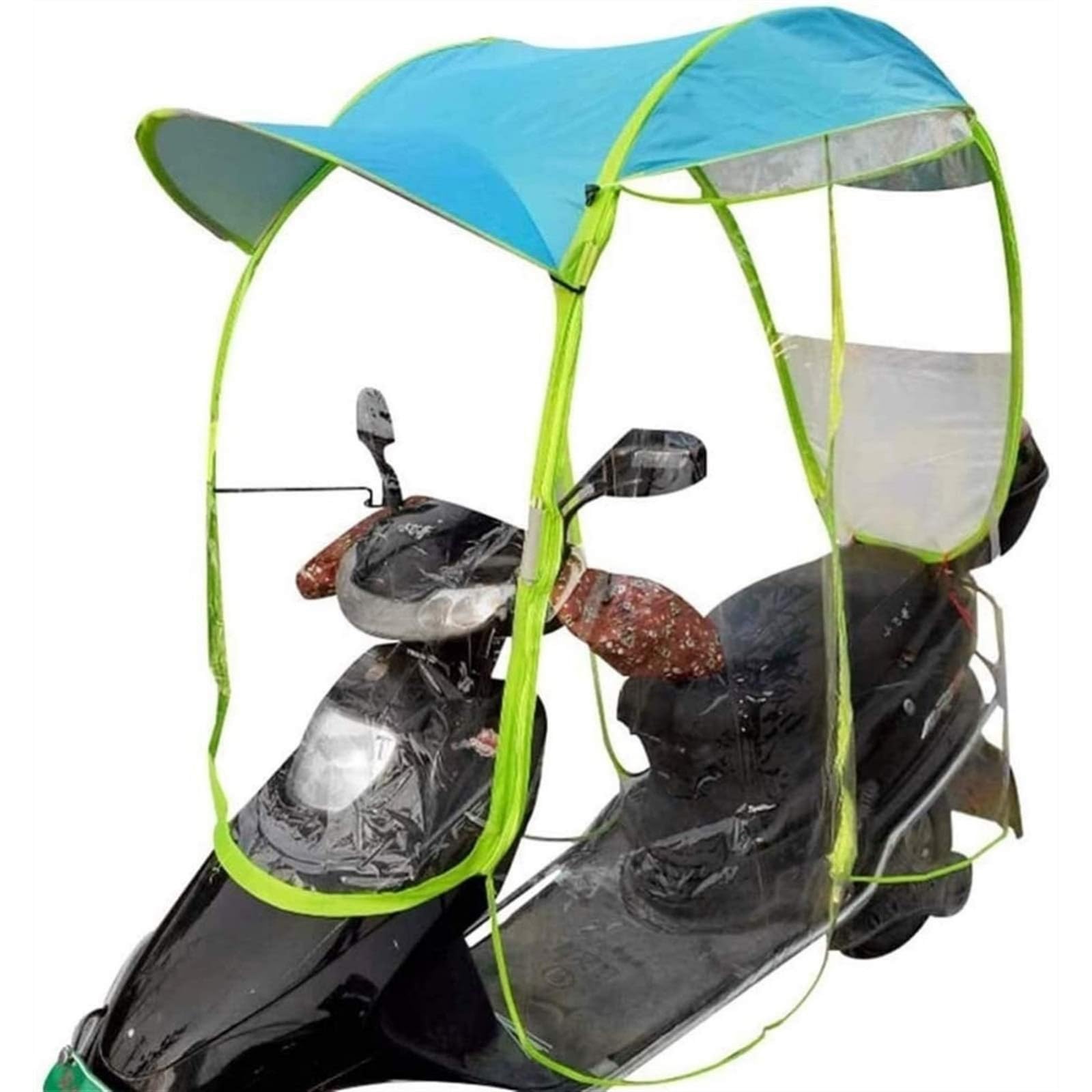 Pare-Soleil De Mobilité Entièrement Fermé Pour Scooter À Moteur Et Housse De Pluie Imperméable, Housse De Pluie Pour Moto, Auvent Universel Pliable Et Imperméable Pour Scooter De Mobilité,Bleu,B