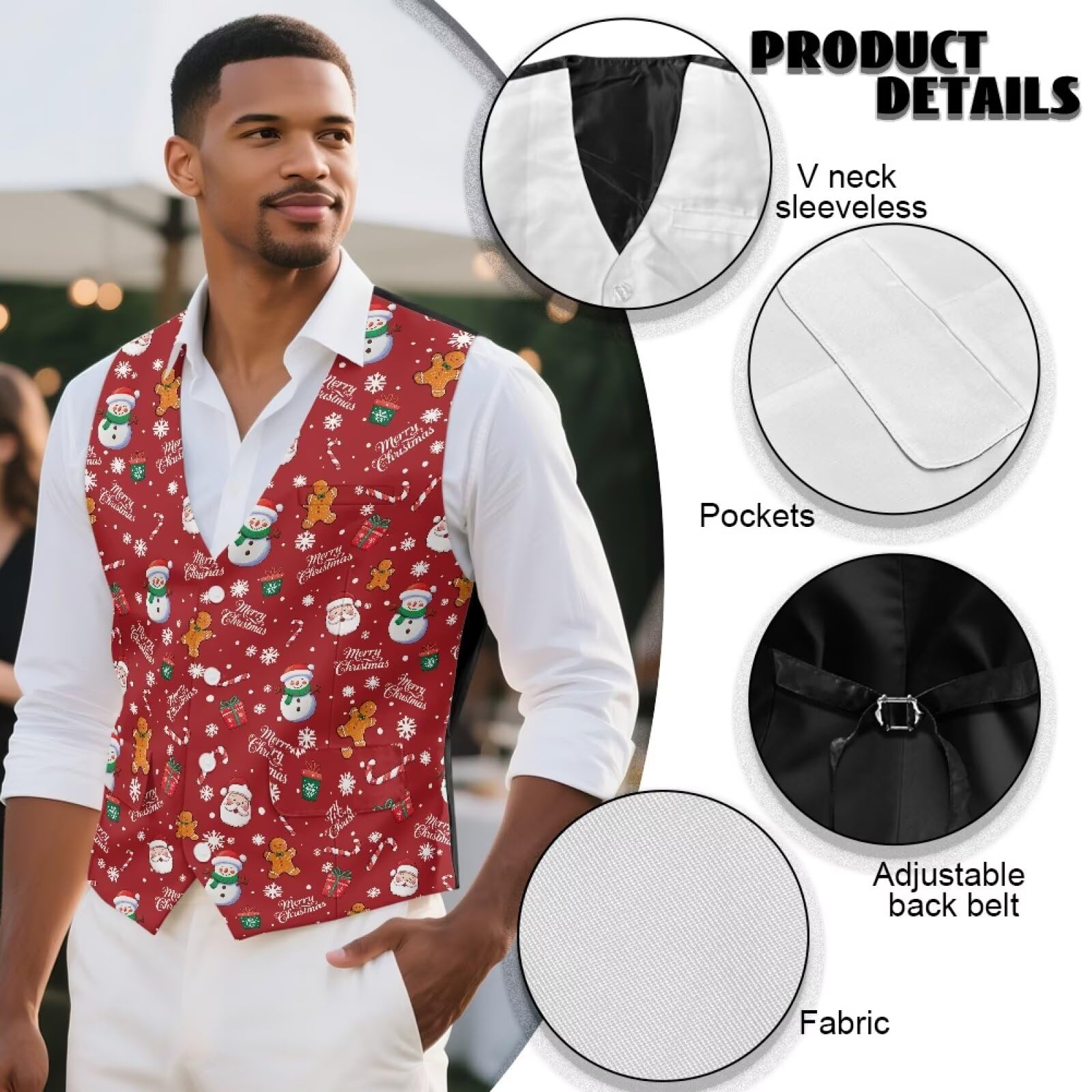 Chaleco formal para hombre, vestido de negocios, ajustado, casual, para trabajo, boda, fiesta, esmoquin con bolsillos