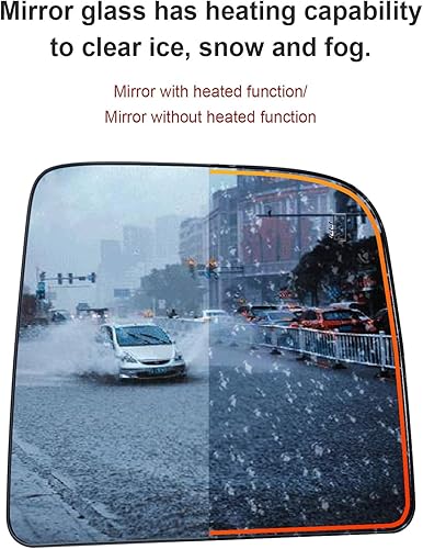 Miniatura 6 de Espejo lateral derecho del pasajero de repuesto para Nissan Titan 2004-2015  Espejos para Nissan Titan Espejo de pasajero Nissan Titan Espejo
