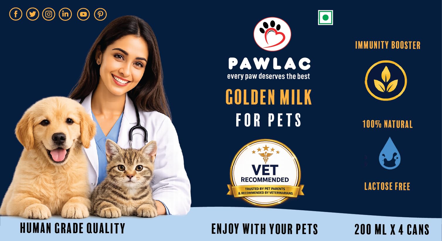 Pawlac | Everyday Pet Milk for Cats & Dogs | Lactose Free | Vet Recommended 1