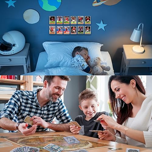 Miniatura 6 de JODSSXI 25 piezas de carga superior regular súper transparente para tarjetas estándar, ligeramente flexibles, 35 unidades, fundas de tarjetas de