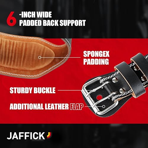 Miniatura 3 de Cinturón de levantamiento de pesas de cuero genuino para hombres, cinturón de pesas para gimnasio, soporte lumbar para espalda, levantamiento de