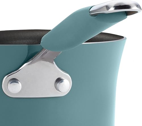 Miniatura 4 de Rachael Ray Cucina - Calentador de mantequilla antiadherentecacerola pequeña, 0.75 cuartos de galón, azul agave