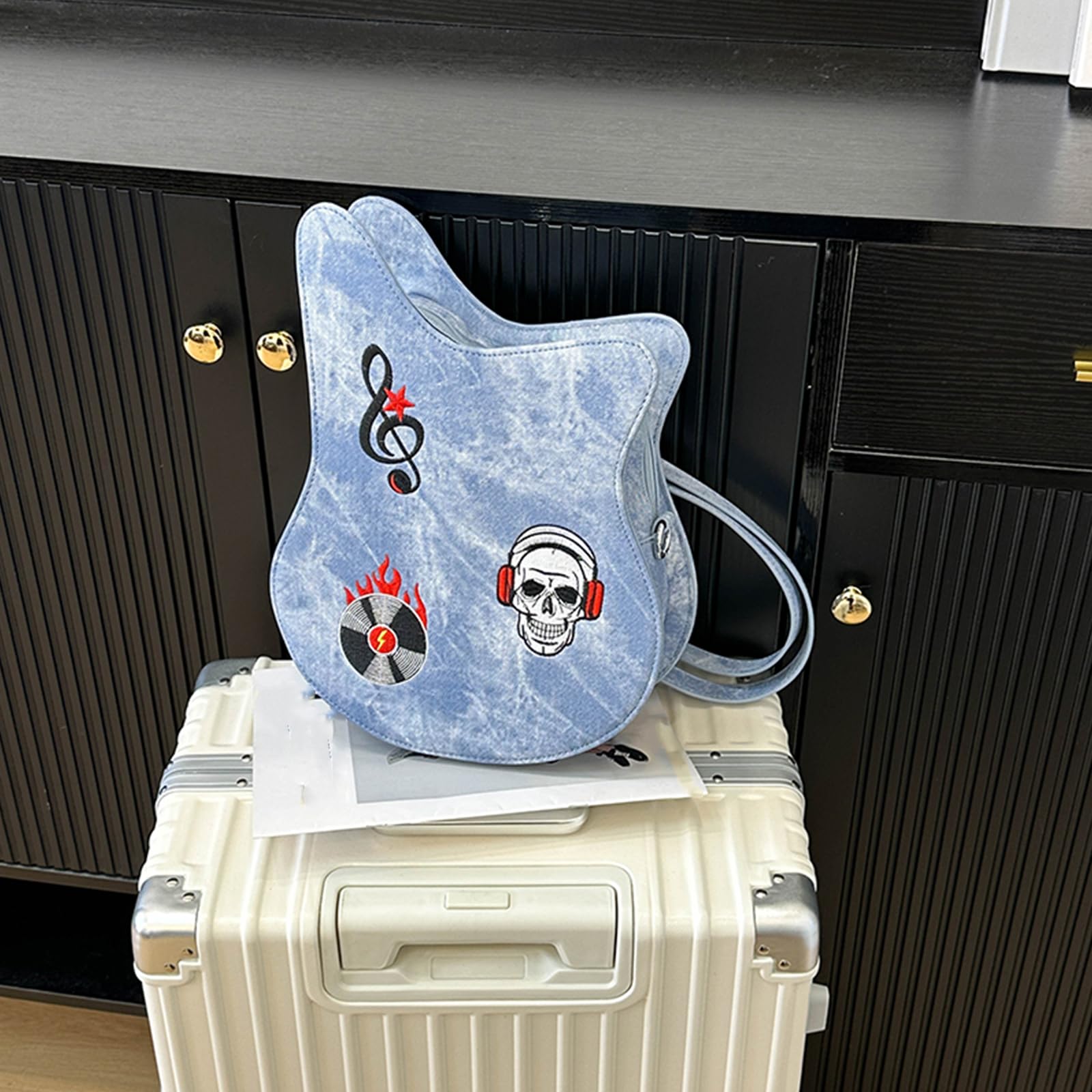 Bolso de mano de piel sintética de gran capacidad para viajes y diarios