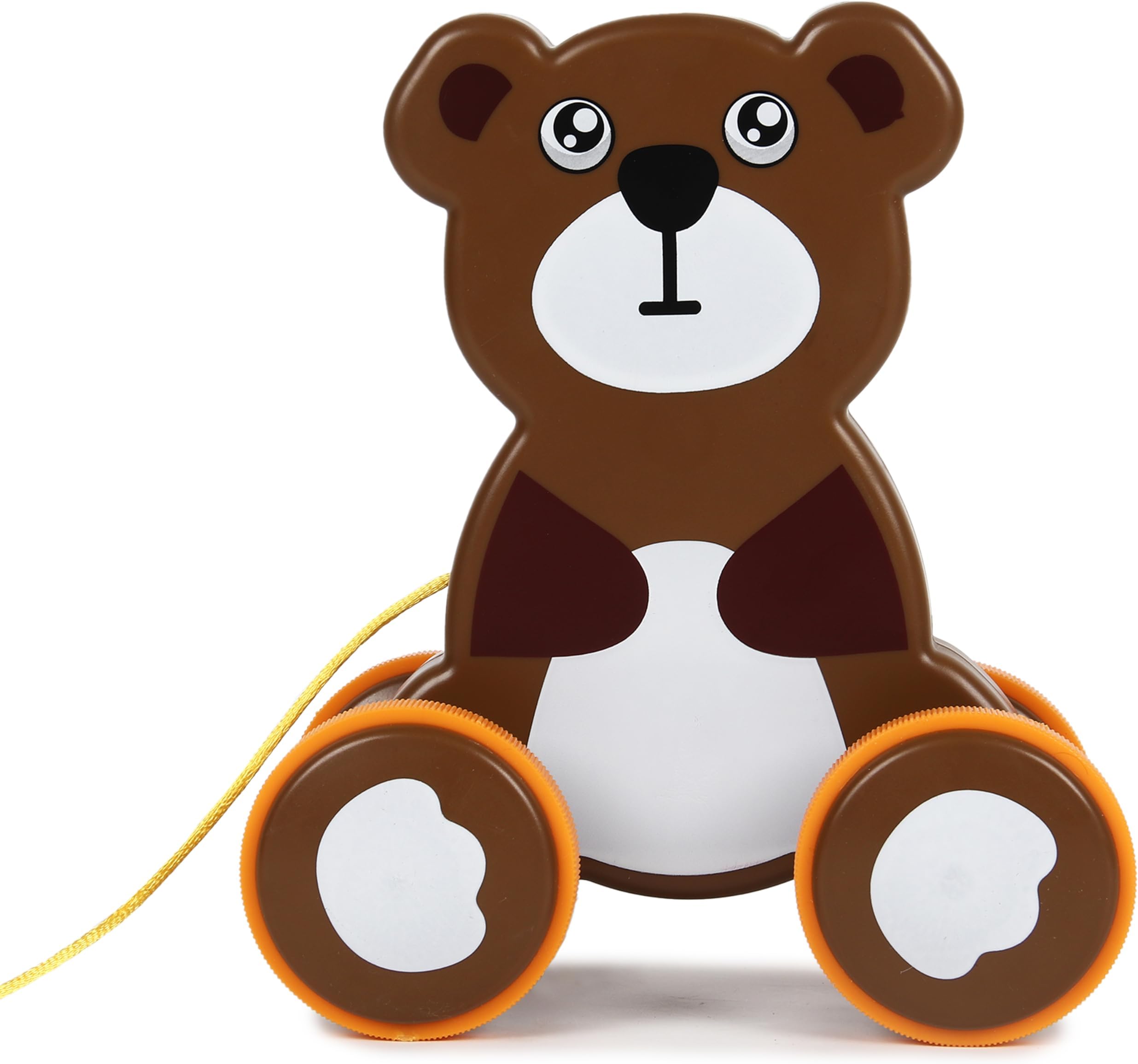 GenericAdorable Bear Pull Along Toy for Kids | Designed with Bright, Eye,Catching Colors and Smooth Rolling Wheels | This Toy is Perfect for Toddlers While Supporting Toddlers in Their Walk Development.