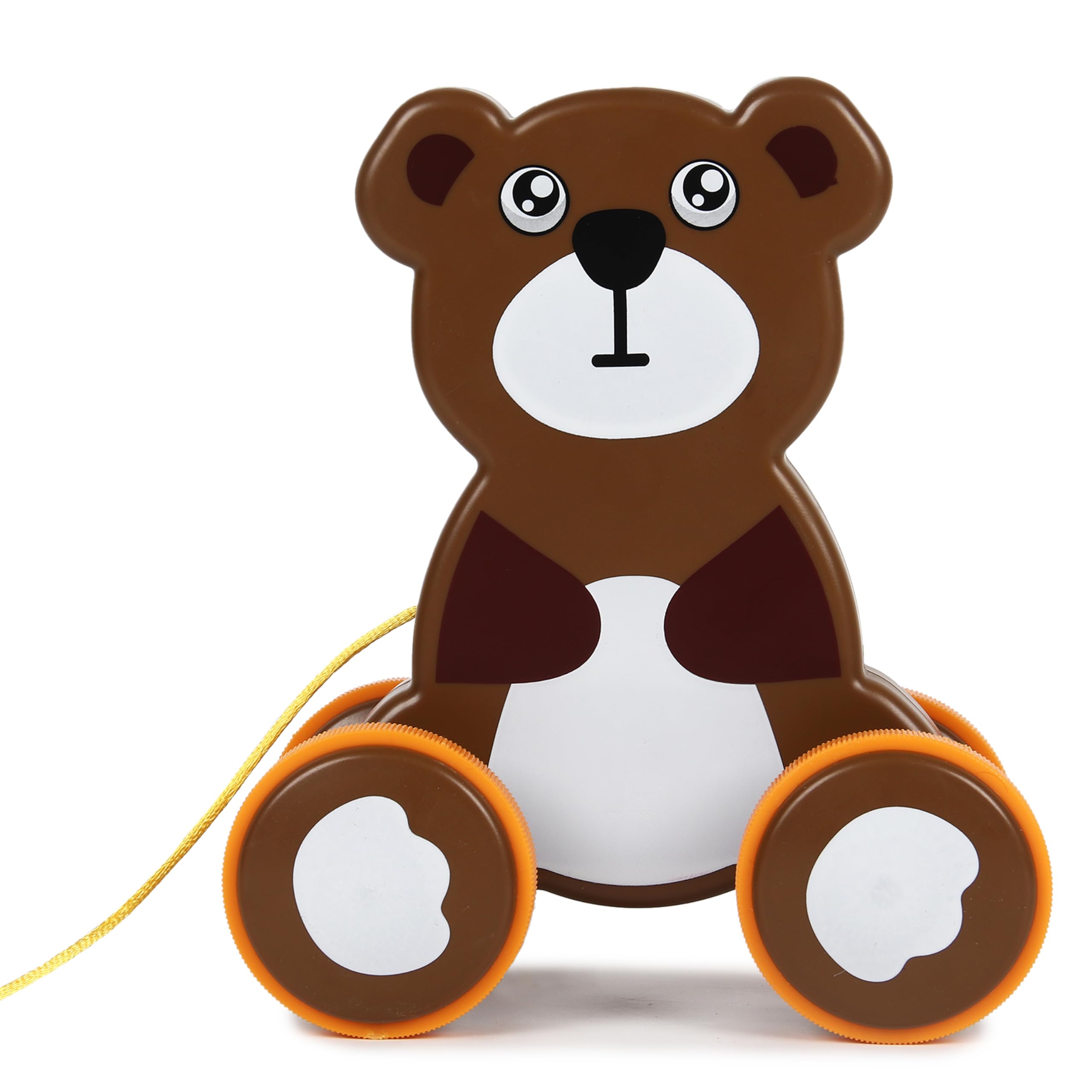 GenericAdorable Bear Pull Along Toy for Kids | Designed with Bright, Eye,Catching Colors and Smooth Rolling Wheels | This Toy is Perfect for Toddlers While Supporting Toddlers in Their Walk Development.