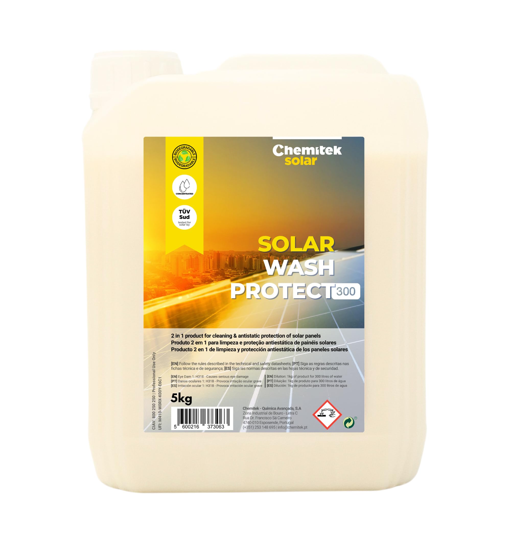 Solar – Solar Wash Protect 50 | Solarpanel Reiniger & Antistatik-Beschichtung [5 kg] | pH-neutral, biologisch abbaubar | Für Photovoltaik Reinigung