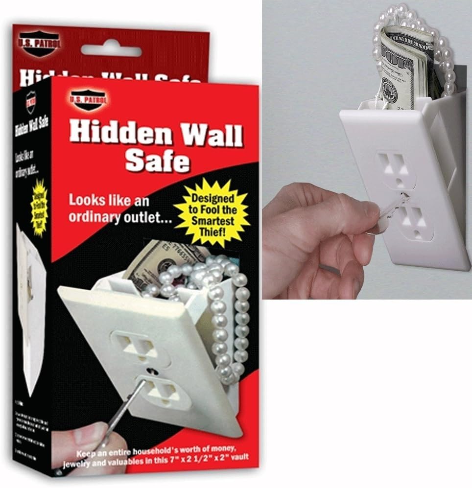 Hidden Wall Safe Security Electrical Outlet Keys Vault Secret Hide Valuables
