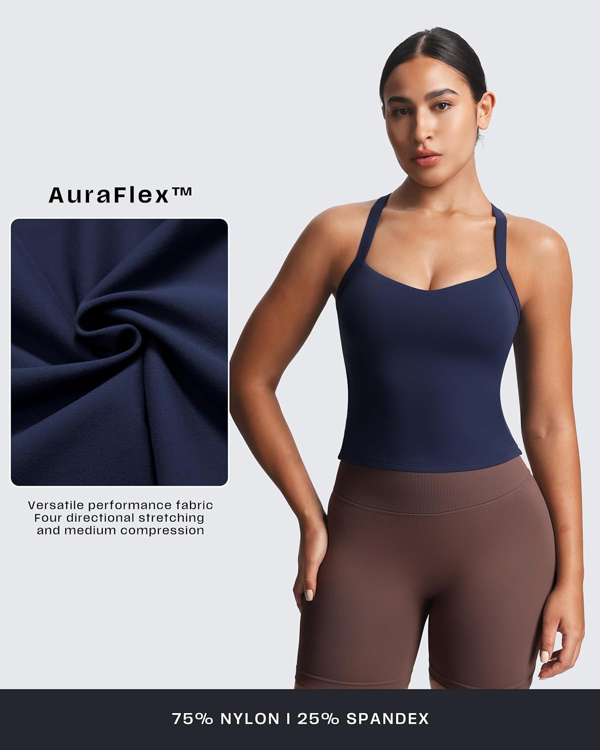 Aoxjox Women's Workout Sleeveless Lola Longline Tank Fitness Training Gym Yoga Crop Tanks - Image 3