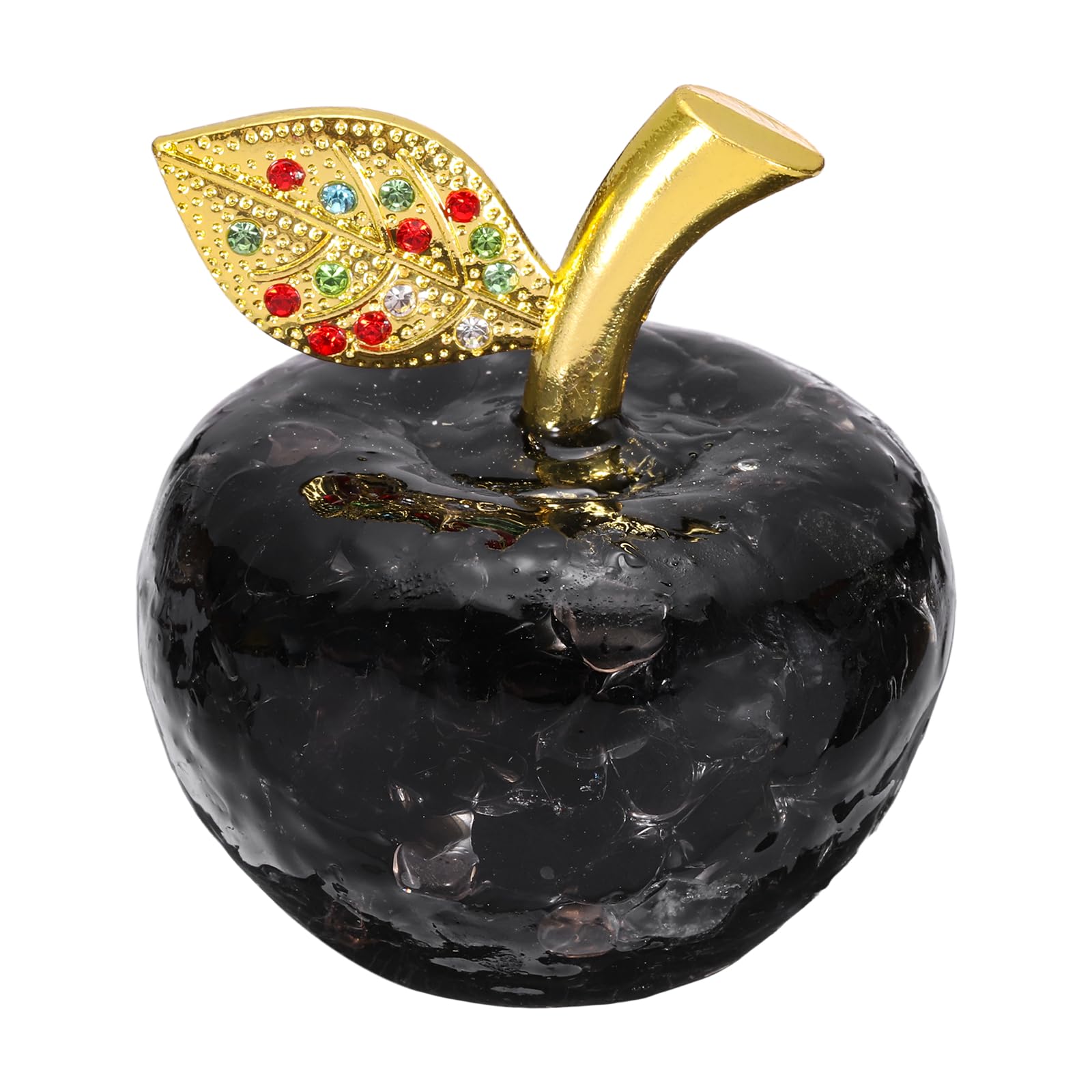 Pomme en cristal noir pour sublimer votre centre de table et bureau