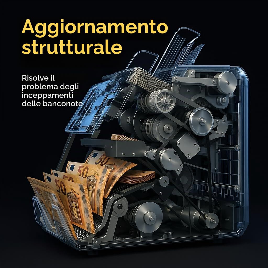 BEITZ BS-920A - Contatore di banconote con display cliente, testato ECB, tecnologia 2CIS, rilevamento 9 volte di denaro falso, offline e anonimo, contatore professionale con visualizzazione dei