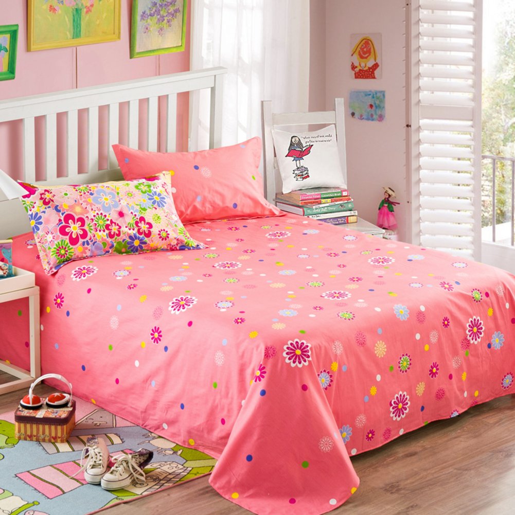 Draps de coton en sergé anti-plis taille M 200x230cm facile à border