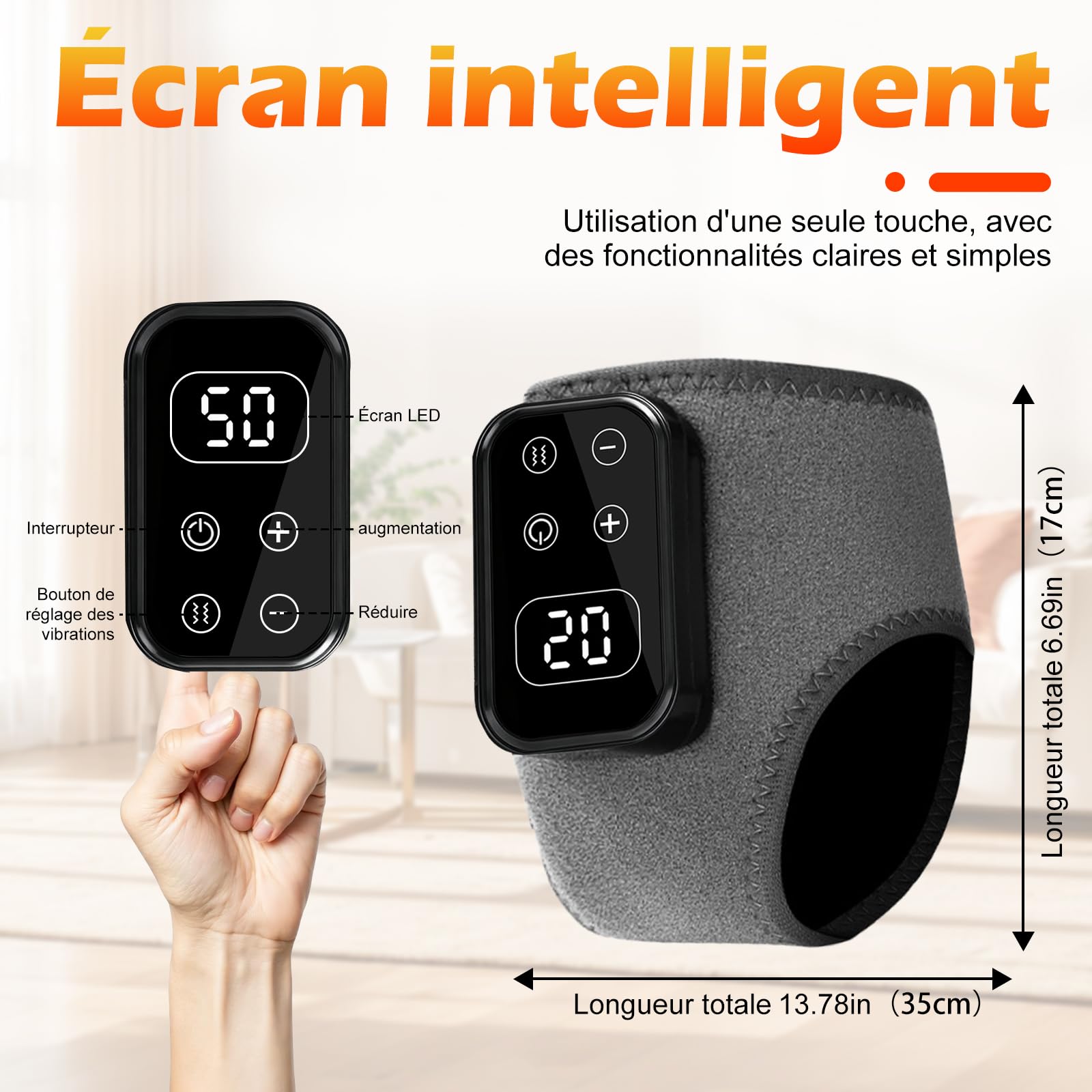 Fussmassagegerät 3-in-1 Foot Massager, Elektrisch Fußmassagegerät mit 5 Vibrationsmodi und 6 Heizstufen, Kabellos Wiederaufladbar, Linderung von Fußermüdung und Schwellungen