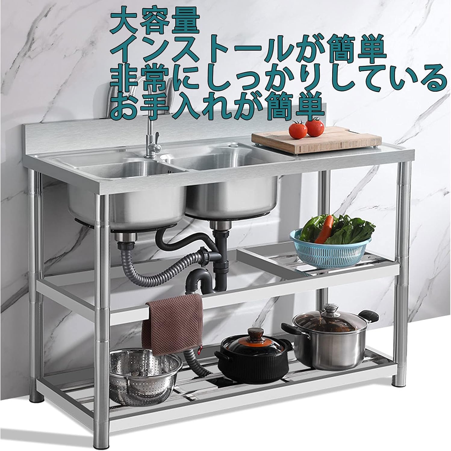 人気 ステンレス簡易流し台 ガーデンシンク 屋外 A55 757 当日出荷