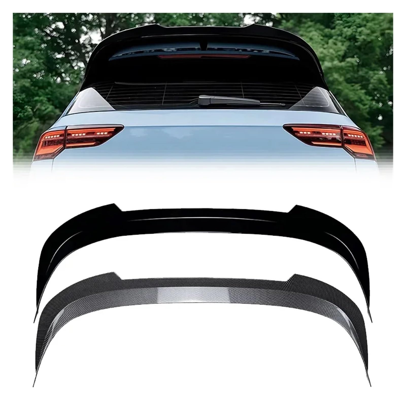 Kit Diffusore Alettone Posteriore Per VW Per Golf 8 MK8 R Per GTI 2020-2025(Nero lucido)