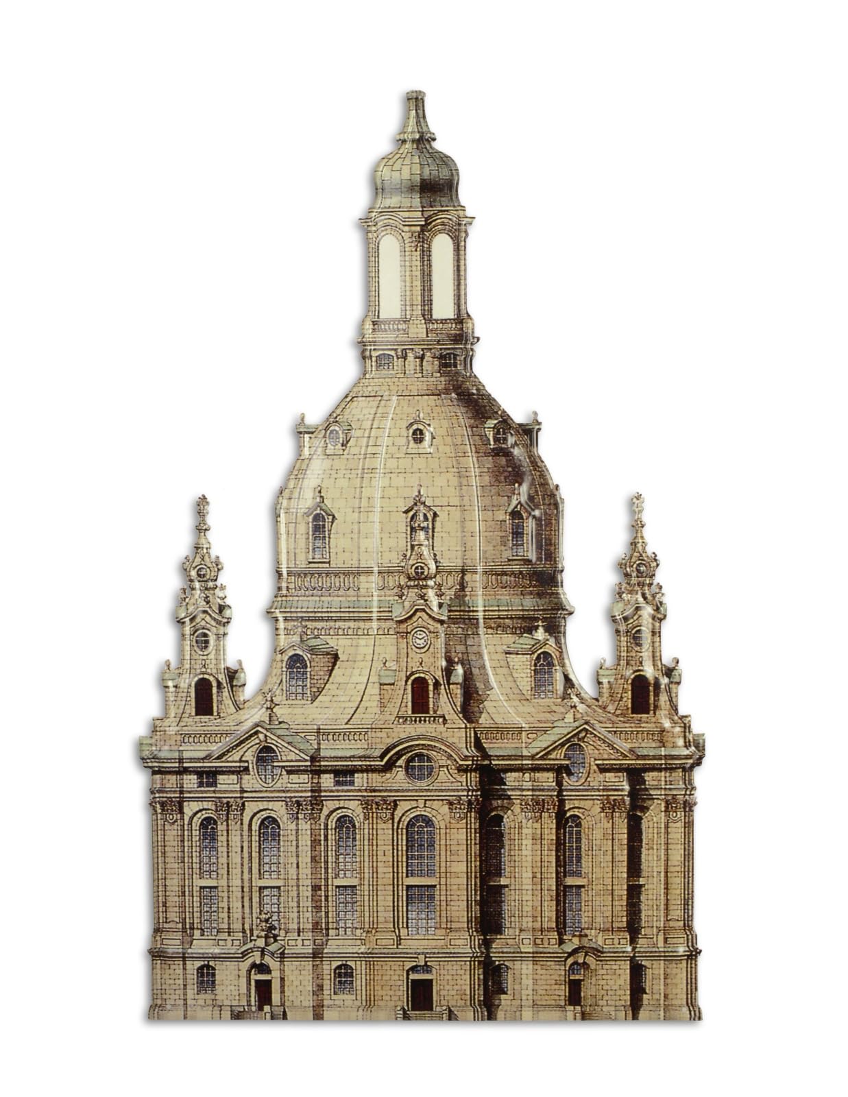 aubaho Cartel de chapa – Dresde Frauenkirche réplica retro diseño decoración
