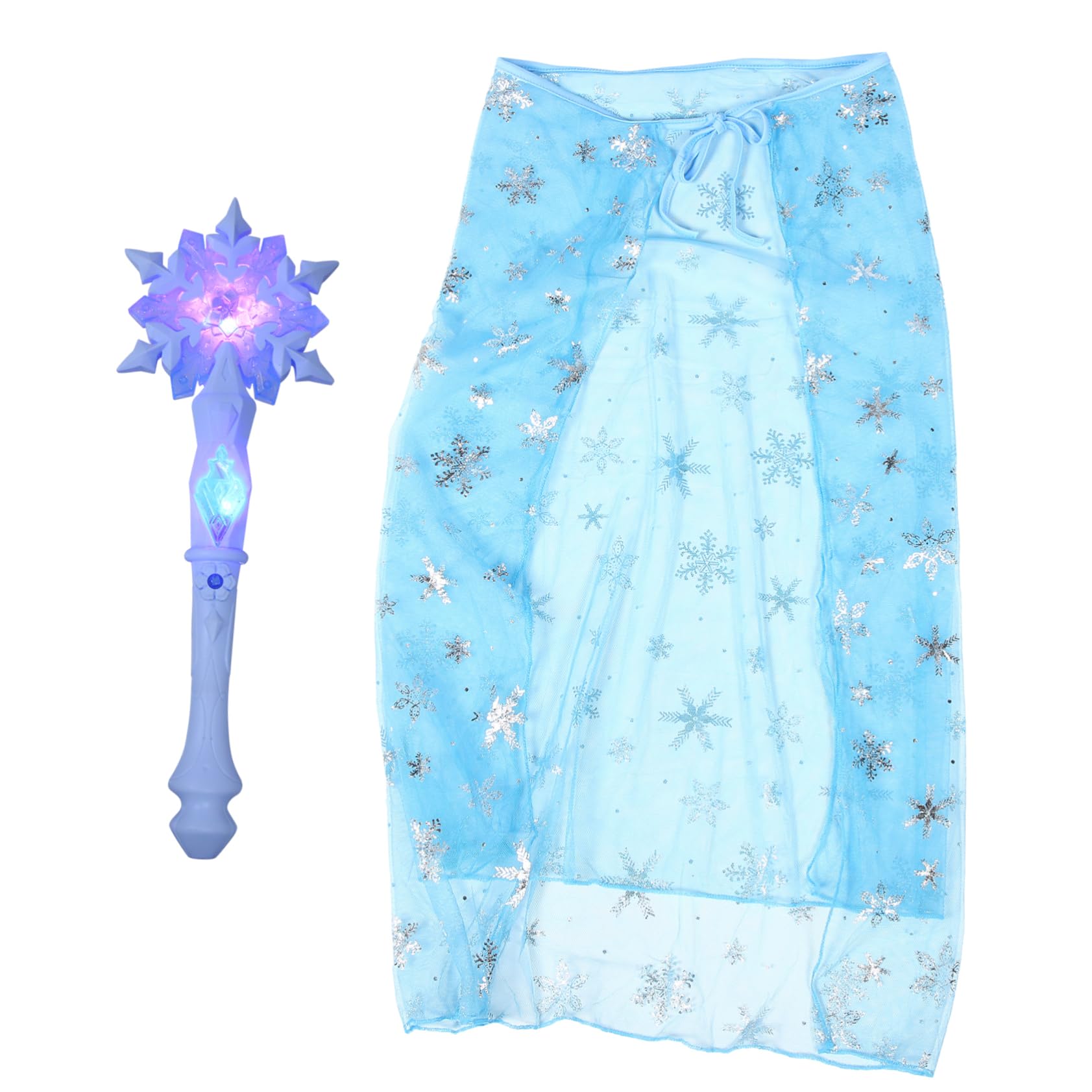 SHERCHPRY 1 Set Wand Toy Kid Toys Clothes for Teen Halloween Toys Costumes for King Robe Cape Toy for Dress for Girl Party Supply Flash Child Performance Props Plastic